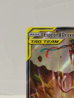 Pokemon SM240 Espeon & Deoxys GX Tag Team Black Star Promo NM - Image 4