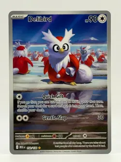 2025 Near Mint Pokemon Delibird 152/132 IR Me01: Mega Evolution Illustration NM - Image 1