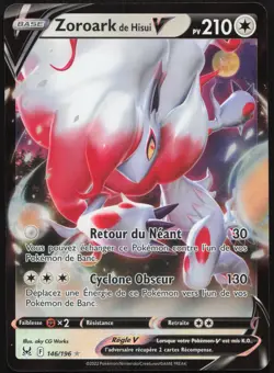 Carte Pokemon Zoroark de Hisui-V 146/196 Origine Perdue Francais - Image 1