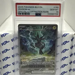 2025 POKEMON BLK EN-BLACK BOLT SPECIAL ILLUSTRATION RARE #166 ZEKROM EX PSA 10 - Image 1