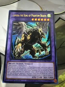 Yugioh! Chimera the King of Phantom Beasts - MP24-EN095 - Prismatic Secret Rare - Image 1