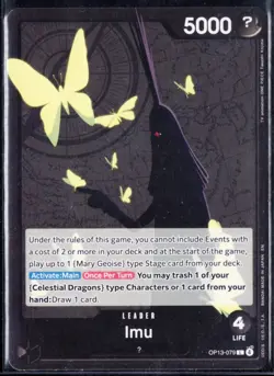 Imu OP13-079 Leader Carrying on His Will ONE PIECE Card Game NM/MNT - Image 1