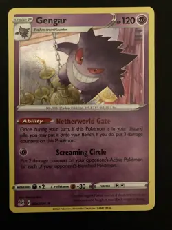 Pokemon Card TCG Gengar 066/196 Lost Origin Holo Rare NM Near Mint 2022 English - Image 1