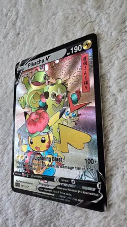 ART CARD ~ Pokemon TCG Pikachu V Victini Grookey Illustration Immersive TEXTURED - Image 5