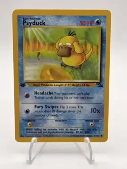Psyduck 1st Edition 53/62 Common - Fossil Set - WOTC TCG Pokemon Card - LP/NM - Image 1