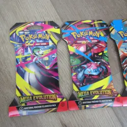 4 NEW 2025 POKEMON CARD GAME MEGA EVOLUTION TCG BOOSTER PACK BASIC ENERGY - Image 2