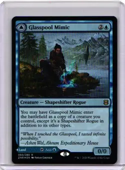MTG English Glasspool Mimic / Glasspool Shore NM Foil Zendikar Rising - Image 1