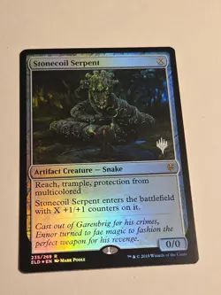 Stonecoil Serpent FOIL STAMPED PROMO X1 ELD Throne Of Eldraine MTG 235/269 R - Image 1