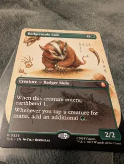 MTG AVATAR: THE LAST AIRBENDER NM BADGERMOLE CUB (BORDERLESS) Non-Foil M0326 - Image 2