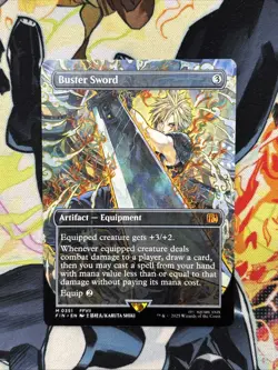 Magic ~ Buster Sword #351 ~ Borderless Non-Foil ~ Final Fantasy ~ Pack Fresh - Image 1