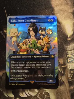 Lulu, Stern Guardian (Borderless, Chocobo Track Foil #467) MtG Final Fantasy - Image 1