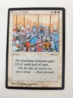 MTG Army of Allah Arabian Nights Light Play Green Dot Tested - Image 1