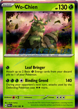 NM Pokemon Paradox Rift Wo-Chien Holo Rare 018 - Image 1