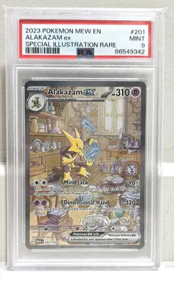 Pokemon TCG Alakazam ex SIR 201/165 SV English Pokemon 151 PSA 9 - Image 1