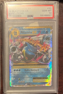 PSA 10 GEM MINT 2016 POKEMON XY EVOLUTIONS MEGA BLASTOISE EX 22/108 - Image 1