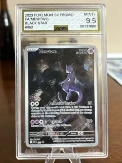 AGS 9.5 Mint+ Mewtwo 052 Promo 2023 151 Black Star Promos Pokemon Card #52 - Image 1