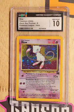 Pokemon Mew Holo Black Star Promos Card 9 CGC 10 Mew #9 2000 Pokemon League TCG - Image 1