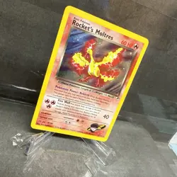 Pokemon TCG Rockets Moltres Holo Rare Card 12/132 Gym Heroes - Image 2