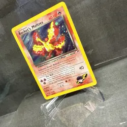Pokemon TCG Rockets Moltres Holo Rare Card 12/132 Gym Heroes - Image 3