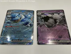 Lot Of 2 Jumbo Ex Pokemon Cards (Blastoise And Houndstone) - Image 2