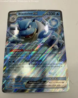 Lot Of 2 Jumbo Ex Pokemon Cards (Blastoise And Houndstone) - Image 3