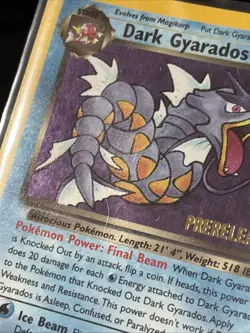 Pokemon TCG Dark Gyarados Prerelease Holo Rare Card 8/82 Vintage - Image 3