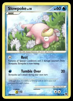 Slowpoke 82/106 Pokemon Card Great Encounters Common 60 HP LP K16 - Image 1