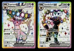 Espeon ex SVP 175 & Umbreon ex SVP 176 Black Star Promo set Pokemon Card - Image 1