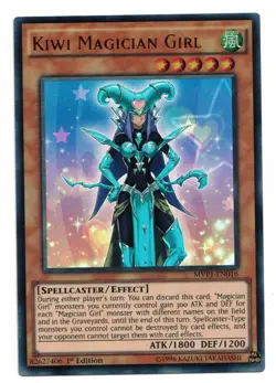 Yu-Gi-Oh Card: Kiwi Magician Girl MVP1-EN016 Ultra Rare 1st Edition! EX - Image 1