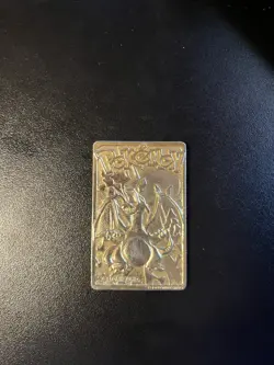 Pokemon Charizard Trading Card 23k Gold Plated Burger King 1999 Card Only - Image 1