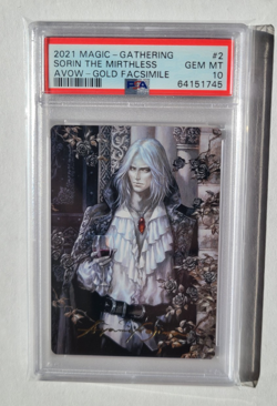 MTG Sorin the Mirthless PSA 10 GEM MINT 2021 Art Series Gold Signature Card #2 - Image 1