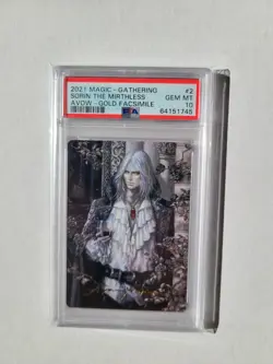 MTG Sorin the Mirthless PSA 10 GEM MINT 2021 Art Series Gold Signature Card #2 - Image 2