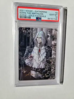 MTG Sorin the Mirthless PSA 10 GEM MINT 2021 Art Series Gold Signature Card #2 - Image 5