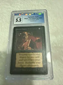 MTG Demonic Tutor Limited Edition (Beta) Excellent +CGC 5.5 - Image 1