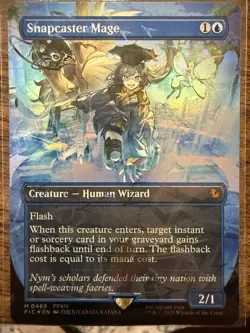 MTG Snapcaster Mage [Chocobo Track Foil] Final Fantasy FIC 0469 Mythic NM - Image 1