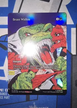 MTG - MAR - Beast Within (Borderless) #33 - Near Mint Foil - Image 1