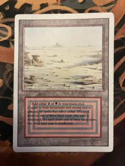 MTG Magic the Gathering Revised Dual Land BADLANDS read description - Image 1