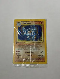 Pokemon TCG Machamp 1st Edition Holo 8/102 Rare Factory Sealed Holographic - Image 1