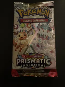 22.42g VERY HEAVY Prismatic Evolutions Pokemon Sealed Booster Pack New - Image 2