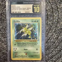 Pokemon TCG: CGC Pristine 10 (2023) Scyther 006/034 Classic Holo - Image 1