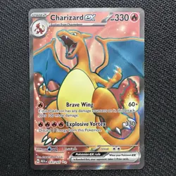 Charizard ex 183/165 Full Art Ultra Rare Holo Pokemon 2023 S&V 151 NM - Image 1