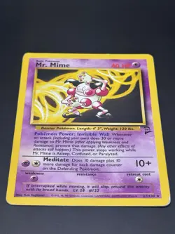 Mr. Mime 27/130 - Rare - Pokemon TCG - Base Set 2 - Image 3
