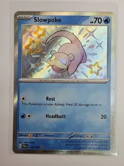 Pokemon TCG Slowpoke 116/091 Sv: Paldean Fates Holo Shiny Rare - Image 1