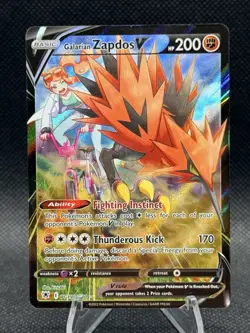 Pokemon Galarian Zapdos V Astral Radiance TG19/TG30 Trainer Gallery Holo - Image 1