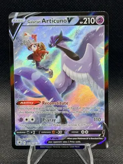 Pokemon Galarian Articuno V Astral Radiance TG16/TG30 Trainer Gallery Holo - Image 1