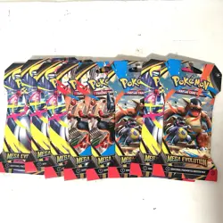 Pokemon Mega Evolutions - Lot of 8 Factory Sealed Packs TCG - Image 1