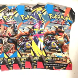 Pokemon Mega Evolutions - Lot of 8 Factory Sealed Packs TCG - Image 2