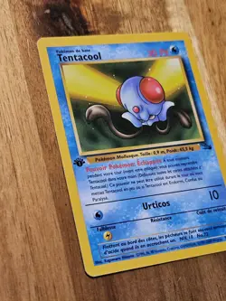 1999 Pokemon Fossil 1st Edition French Tentacool #56/62 Fossil Set NM/Excellent - Image 3