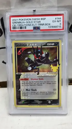 2021 GRENINJA GOLD STAR CELEBRATIONS CLASSIC COLLECTION POKEMON PSA 6 #SWSH144 - Image 2