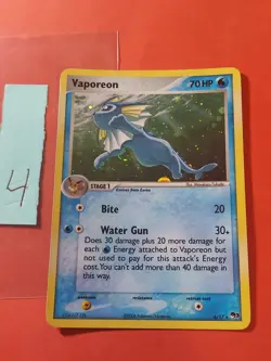 2006 Pokemon Organized Play Series 3 #6B Vaporeon HOLO, Rare, cd4 - Image 1